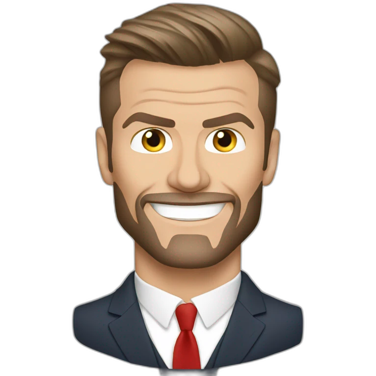 David beckham on social media emoji