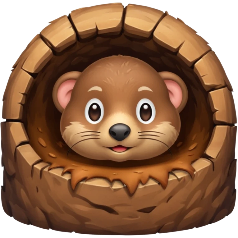 A Mole Coming Out Of A Hole emoji
