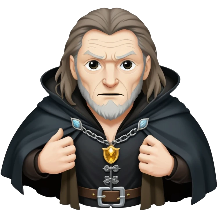Fenrir Greyback in harry potter, black open chest cloak emoji