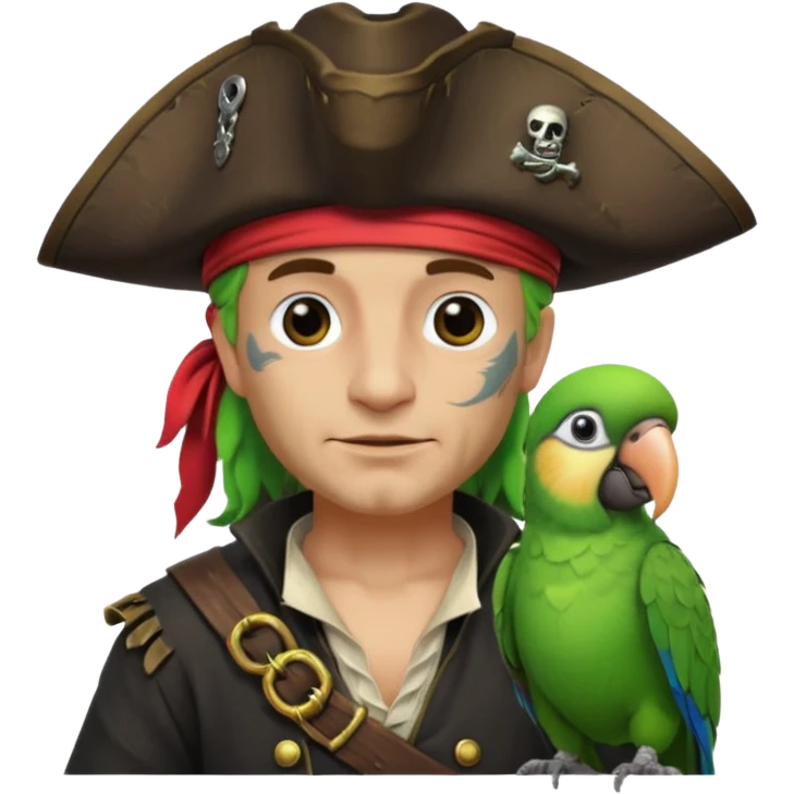 pirate and parrot emoji