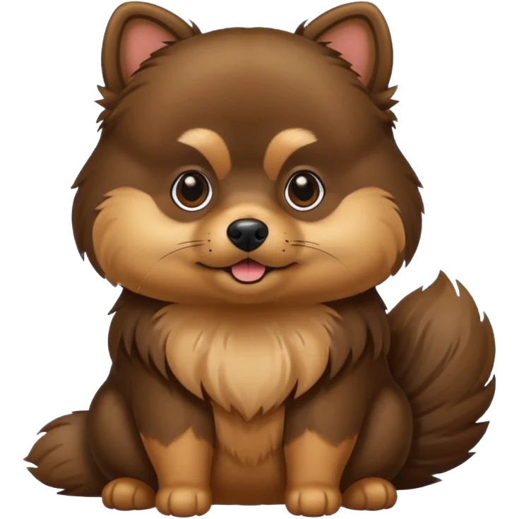 black and tan pomeranian beaver emoji