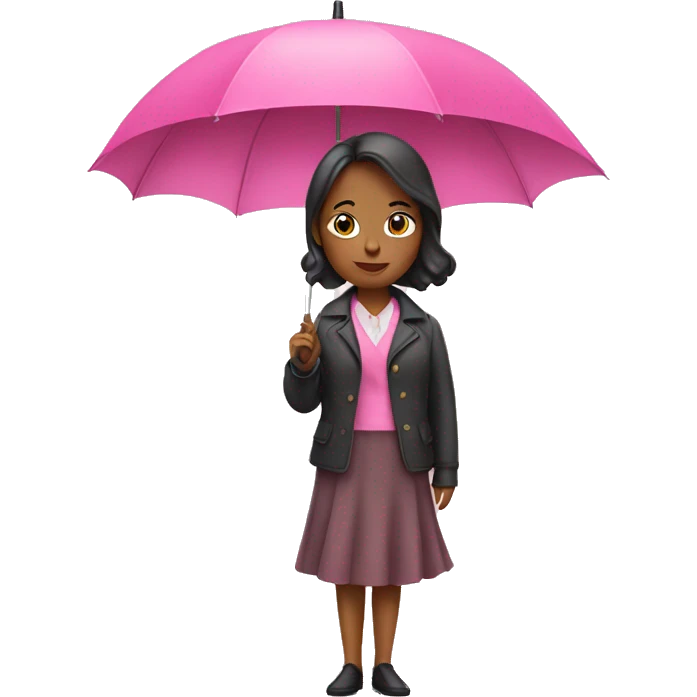 lady with pink umbrella  emoji