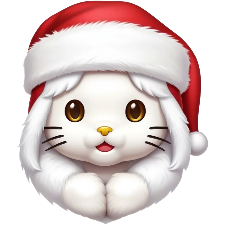 Hello kitty wearing a Santa hat  emoji