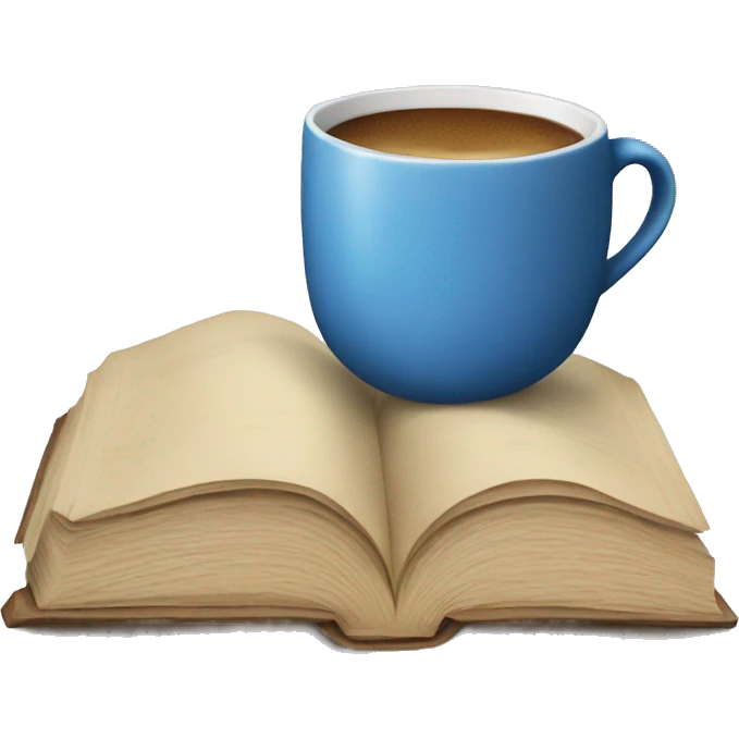 book with coffee emoji