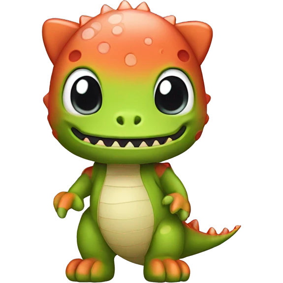 Hello Kitty dressed as a dinosaur emoji