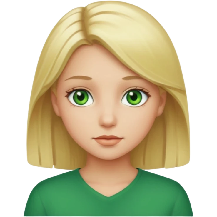 Girl blonde Green eyes emoji
