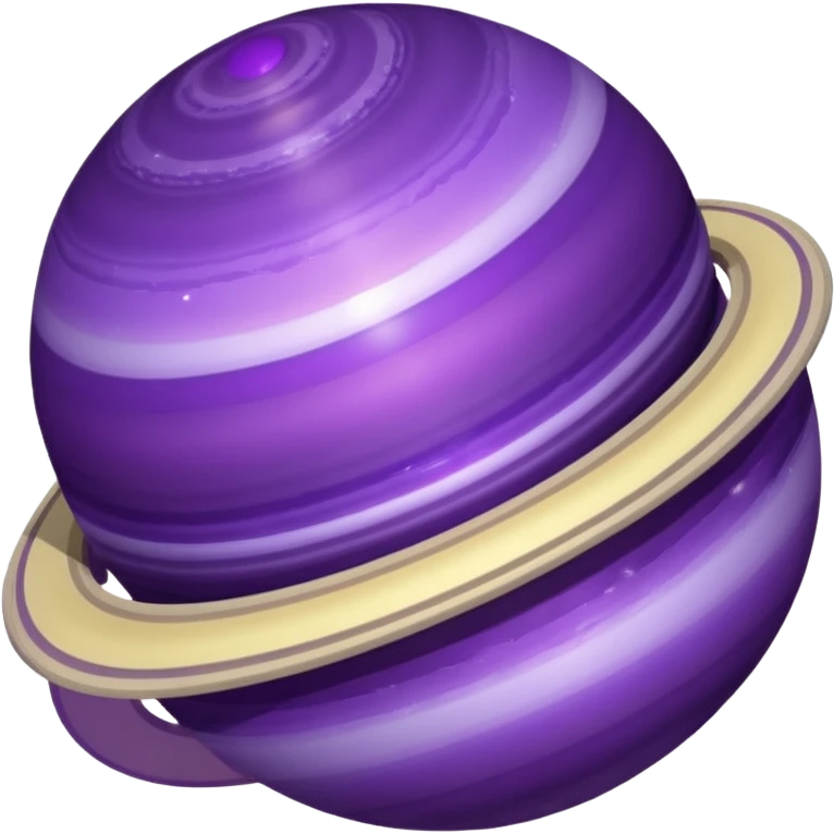 Purple heart shape Saturn emoji