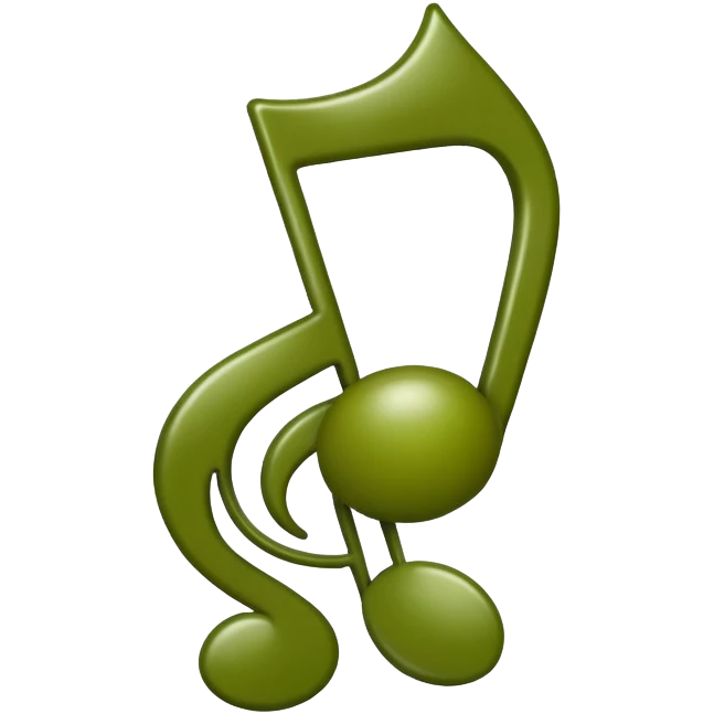 Olive musical note la emoji