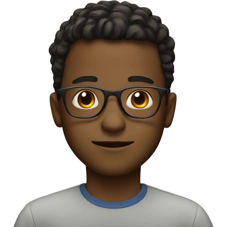 A boy with glasses  emoji