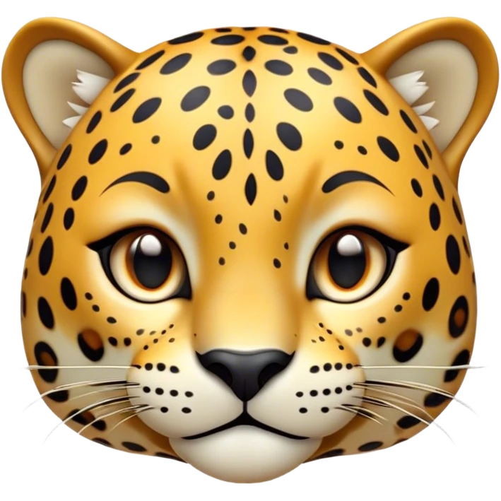 Cinematic Cute Jaguar Portrait Emoji, Head tilted playfully and inquisitively, with a smooth, agile form accented by delicate spotted patterns and round, sparkling eyes full of charm, Simplified yet irresistibly adorable features, highly detailed, glowing with a warm, inviting wild glow, high shine, affectionate and lively, stylized with a touch of whimsical feline grace, soft glowing outline, capturing the essence of a mischievous yet loving jaguar that feels like it could pounce out of the screen into your arms! emoji