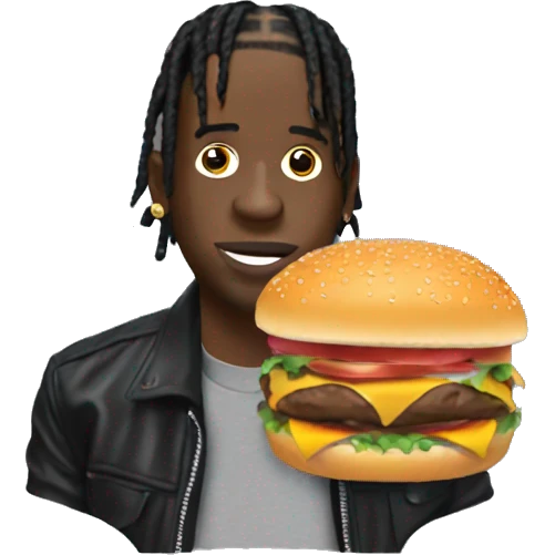 Travis Scott with burger emoji