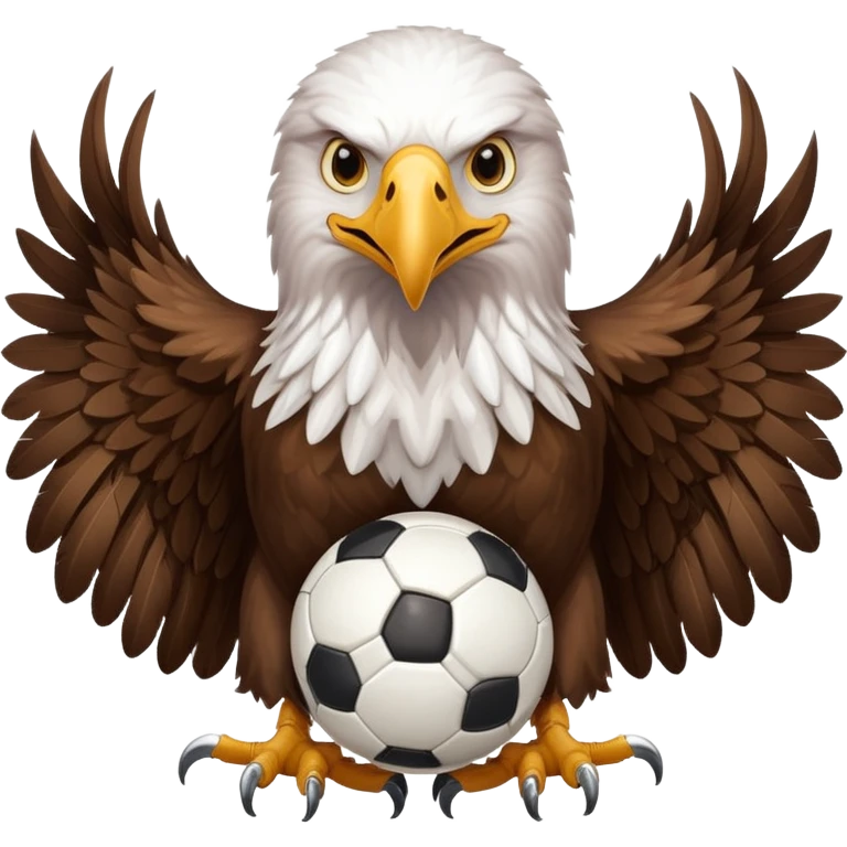 eagle with soccer ball emoji