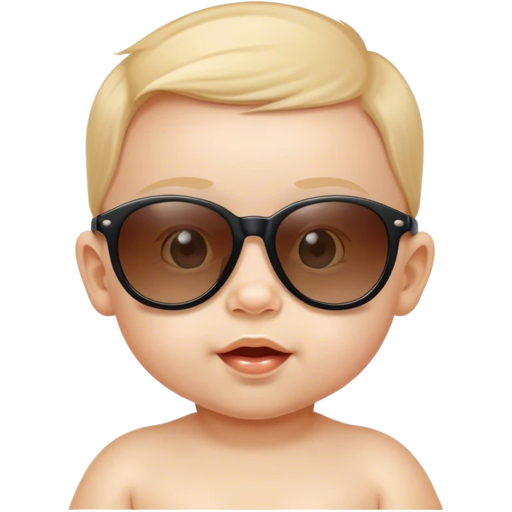 A baby with sunglasses emoji