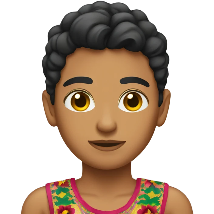 Mexican wearing a crop top emoji