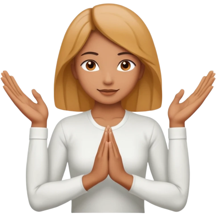 namaste arms white sleeves emoji