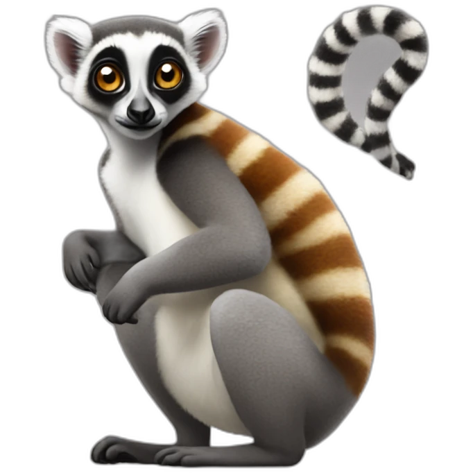 lemur-with-a-woman-on-his-back emoji