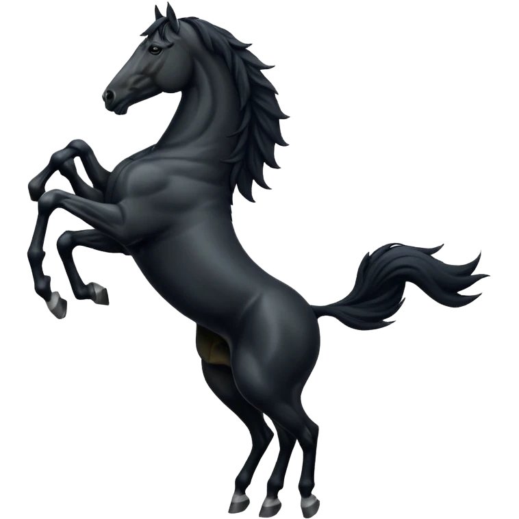 Black full horse two legs up emojis  emoji