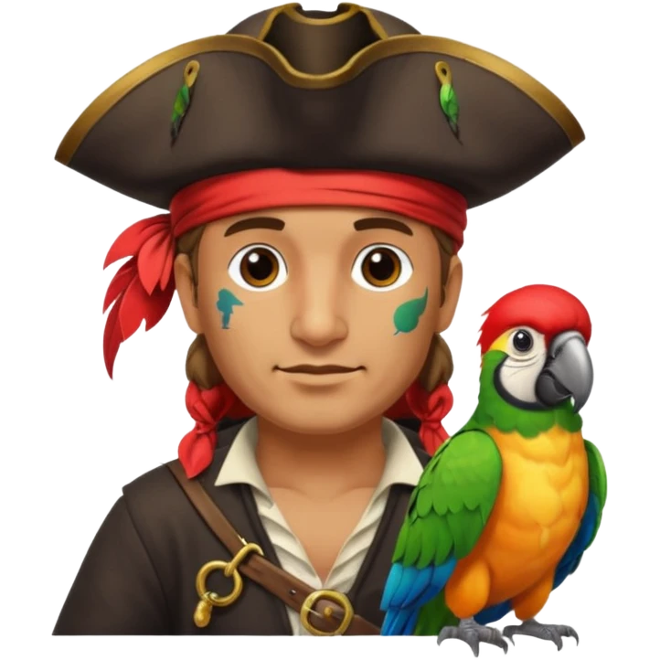 pirate and parrot emoji