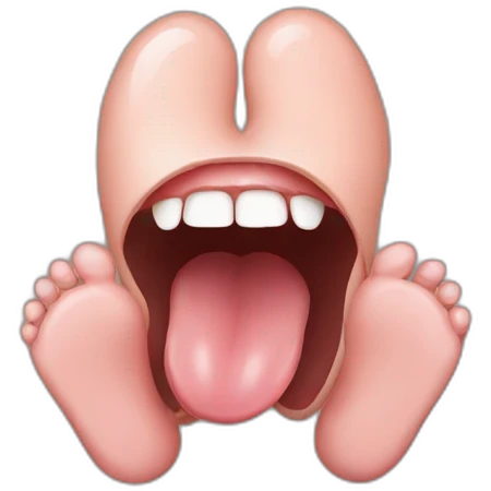 tongue near feet emoji