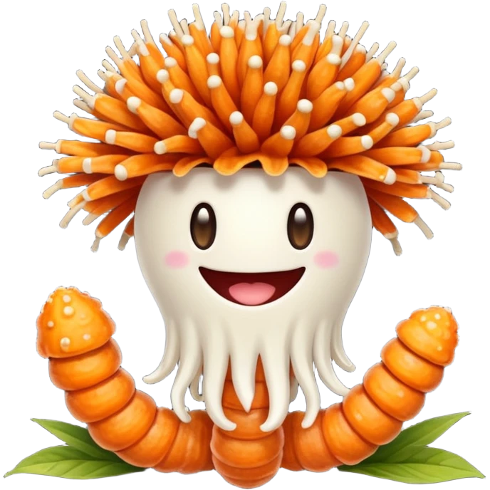 happy mushroom cordyceps emoji