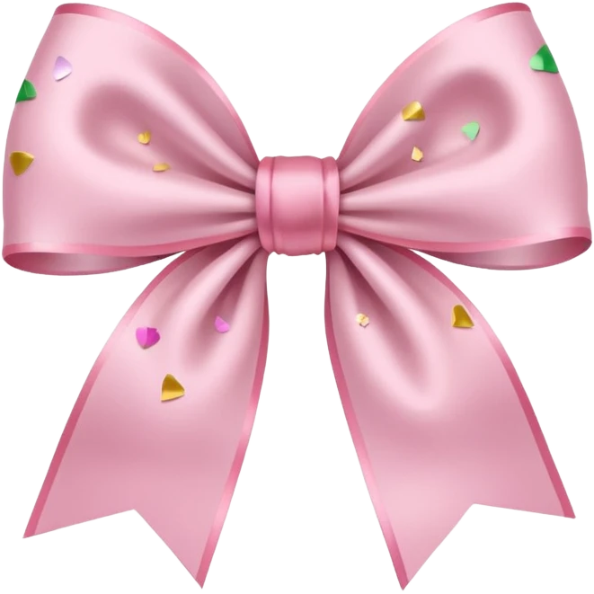 super pale pink bow as confeetti emoji