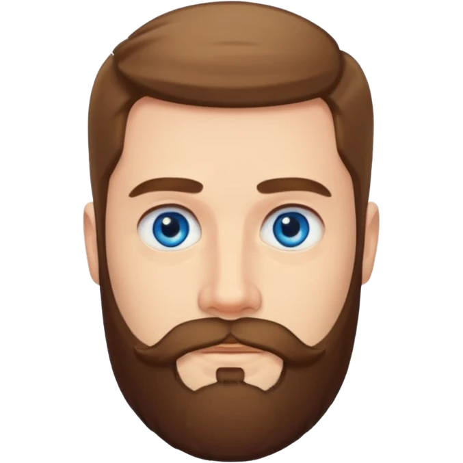 a man with beard  without mustache  emoji
