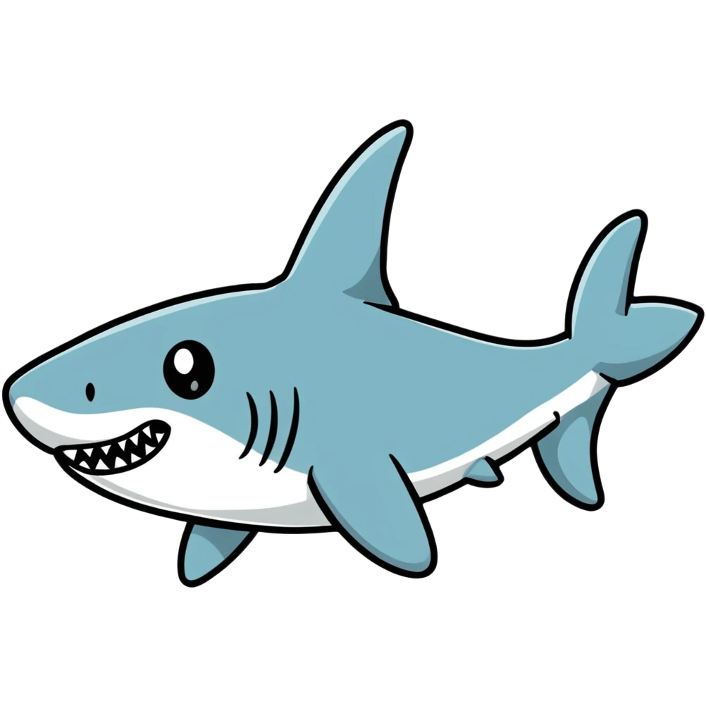 cartoon shark emoji