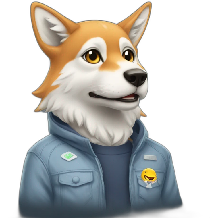 Amixem wearing a spacefox shirt emoji