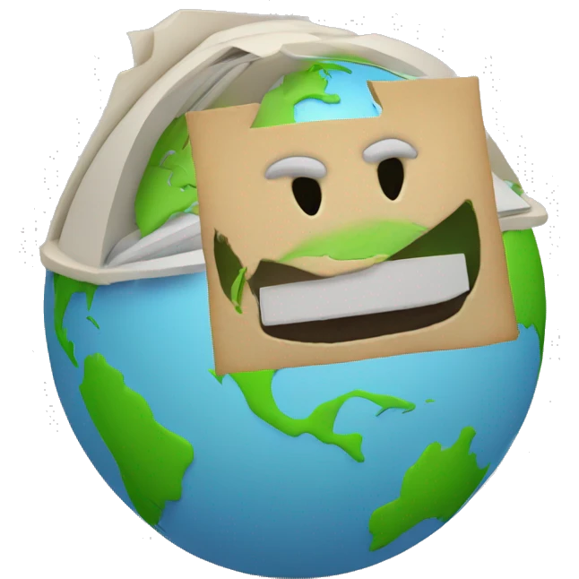 ios file with globe in 3d emoji