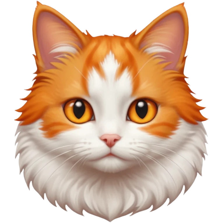 tiny ginger and white cat emoji