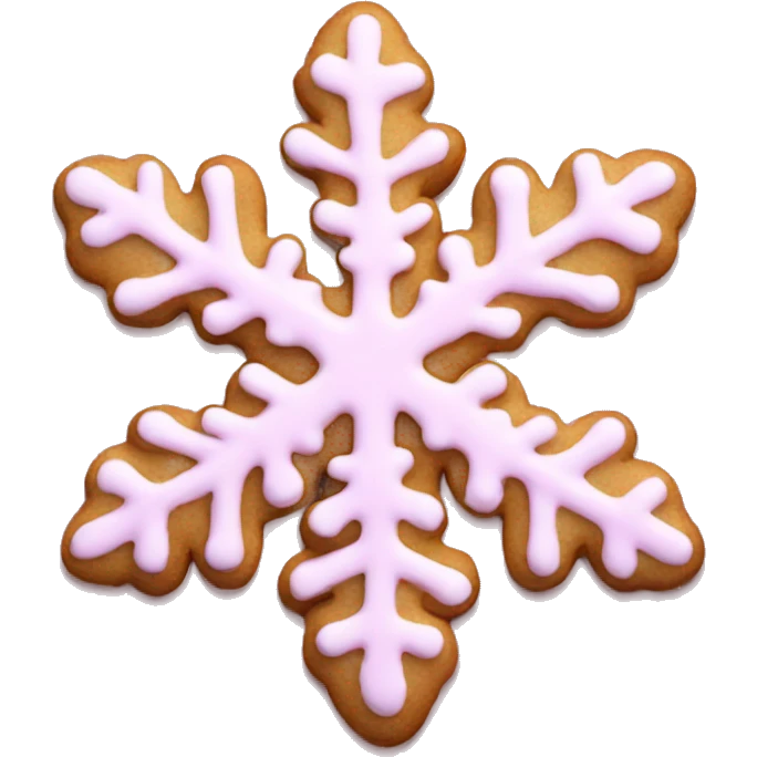 Light pink snowflake cookies emoji