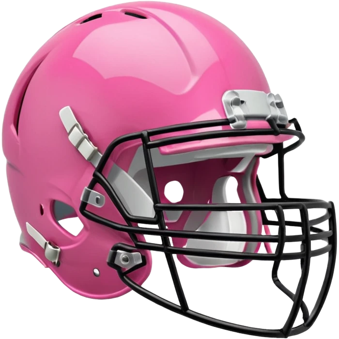Pink football helmet emoji