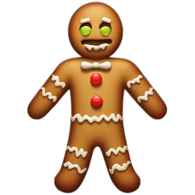 Sad gingerbread Man, shrek emoji