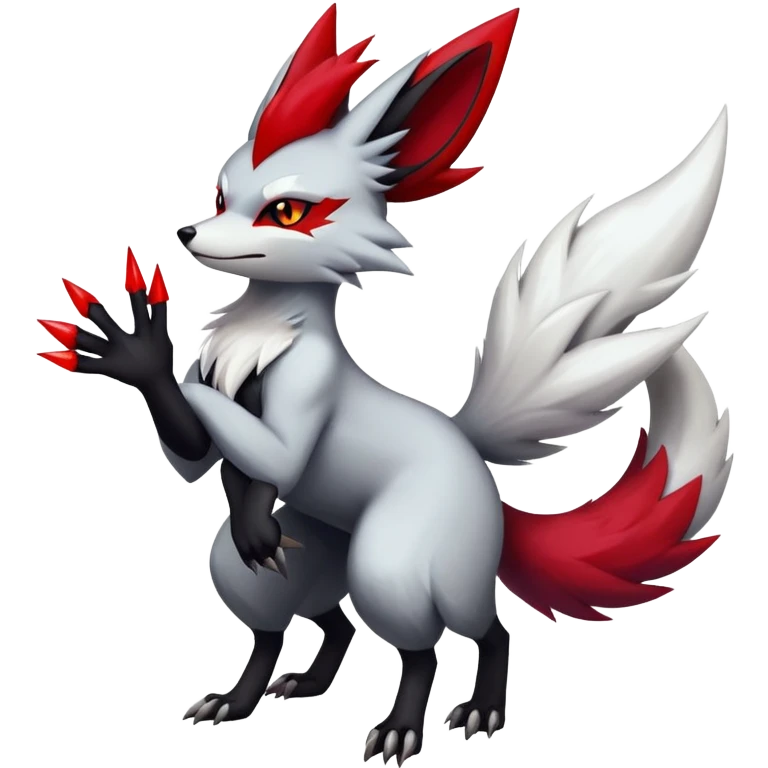 Shiny Exotic Gothic Delphox-Zoroark-Zangoose-hybrid-creature emoji