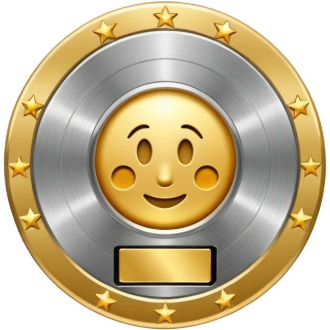A platinum music award plaque emoji