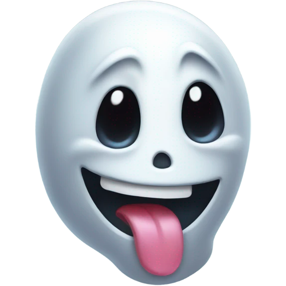 Ghost with tongue out emoji