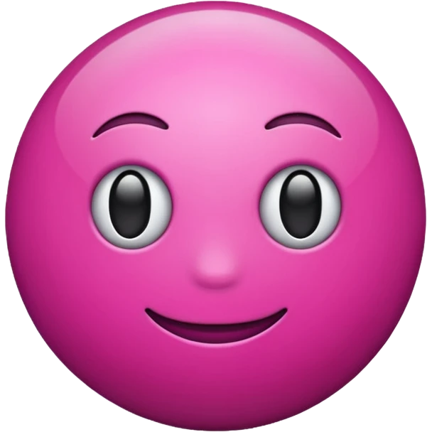 magenta color sphere,Negative : Emoji. emoji