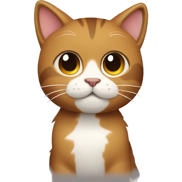 cat with a furry brown tail emoji