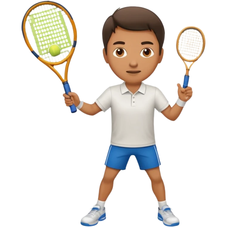 a man playing tenis with sport shirt emoji