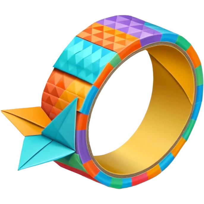 Origami tape emoji