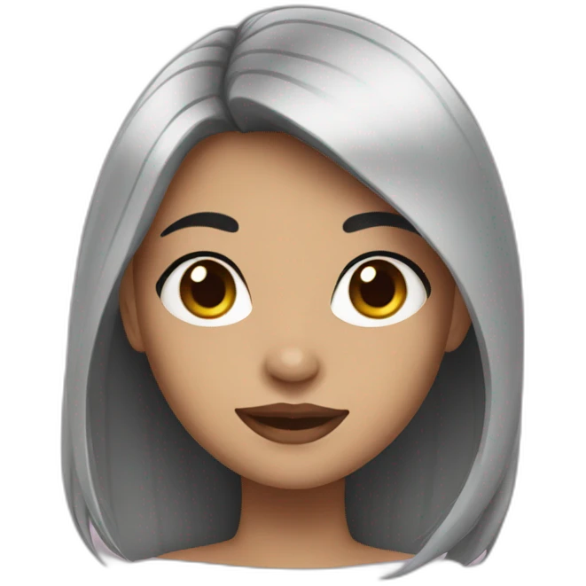Girl with black hair  emoji