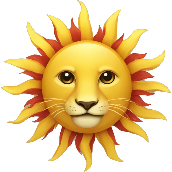 Sun lion flag emoji