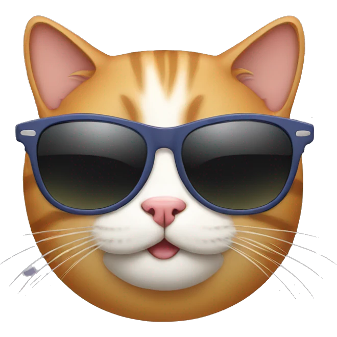 Cat with sunglasses emoji