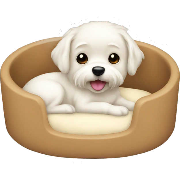 A cream pet bed emoji