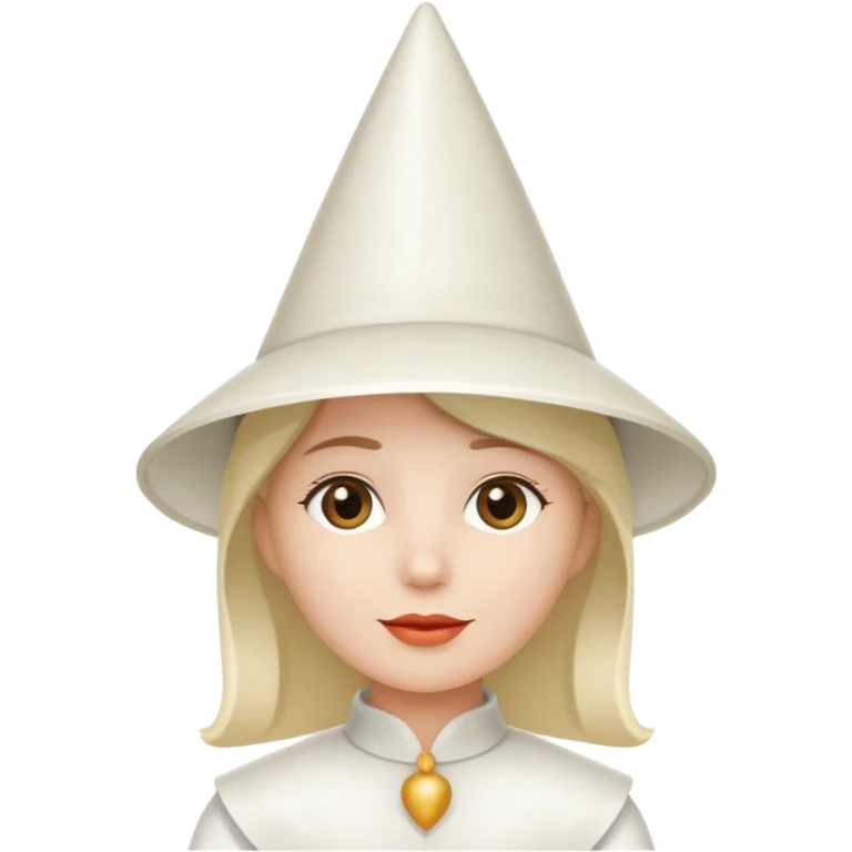que sea blanco y con gorro tipo cono emoji