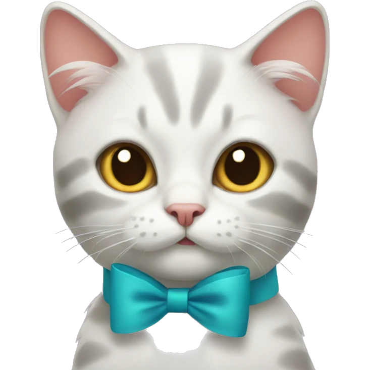 cat wearing a bow emoji