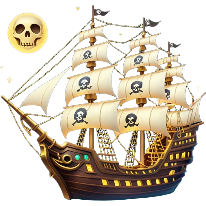 large pirate ship in space emoji