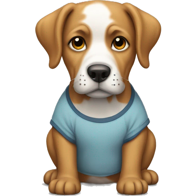 Dog with t-shirt emoji