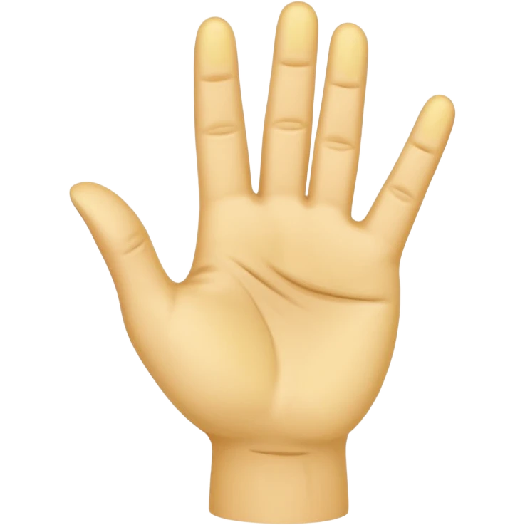 hand needs not be deformed.  NORMAL yellow hand holding up 4 fingers with thumb crossed on palm try again emoji