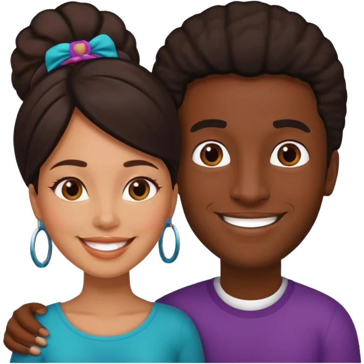 Black boyfriend Latina girlfriend emoji